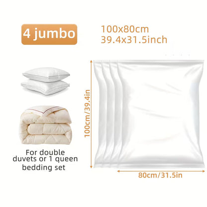 4pcs Thickened Vacuum Storage Bags, Space
