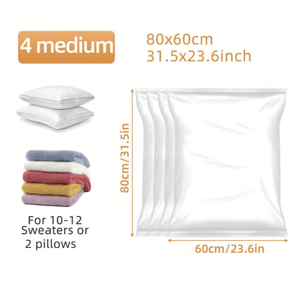4pcs Thickened Vacuum Storage Bags, Space