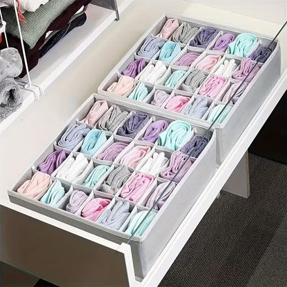 2Pack-48-Compartment Fabric Socks & Underwear Organizers