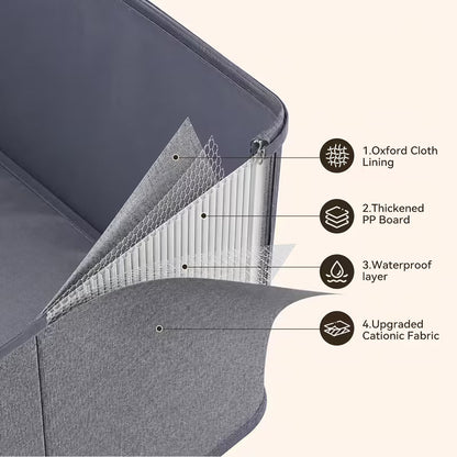 4pcs-Upgraded Extra-large Foldable Cationic Storage Box